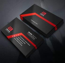 Black luxury business card template