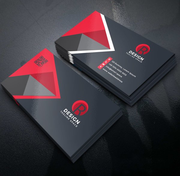 Black business card vector template - freepng