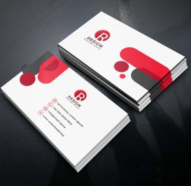 White business card abstract design