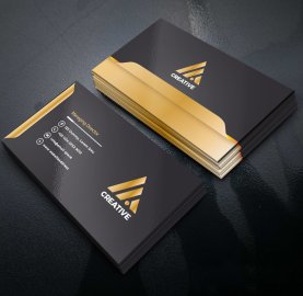 Black business card template