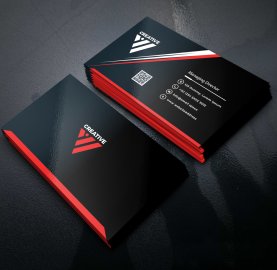 Black professional business card vector