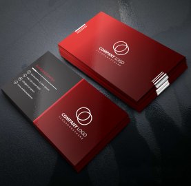 Maroon luxury business card template design