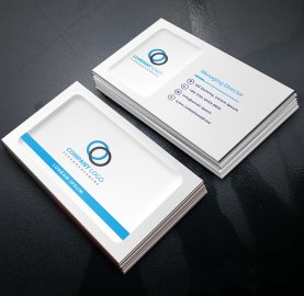 Simple white business card design