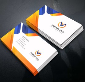 Abstract business card vector template