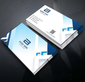 Corporate blue vector business card template, Corporate blue vector business card eps