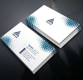 White abstract design business card vector