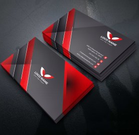 elegant black and red business card design Vector, Businesss card design jpg
