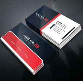 Professional red white business card template