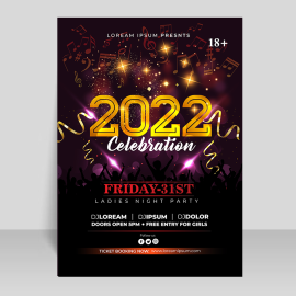 Party year template new year celebration