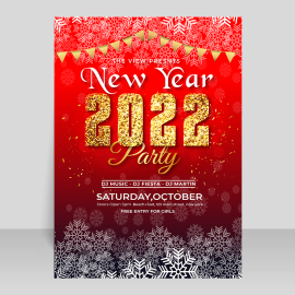 Free vector paper style new year greeting card template