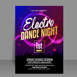 Free vector abstract poster design for music party