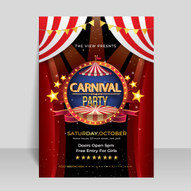 Brazilian carnival poster template