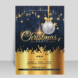 Vector luxury  Christmas party poster