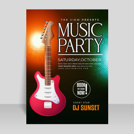 Free vector music event poster