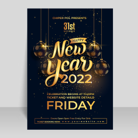 Vector new year's eve party flyer
