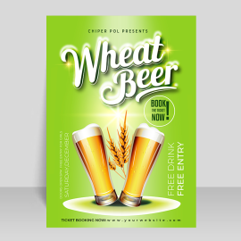 Free vector realistic beer poster