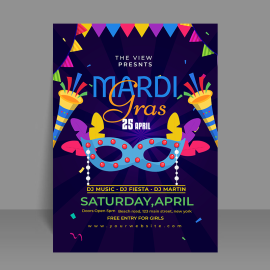 Free carnival party poster template