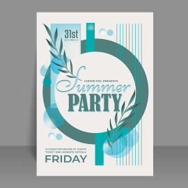 Free vector summer party poster