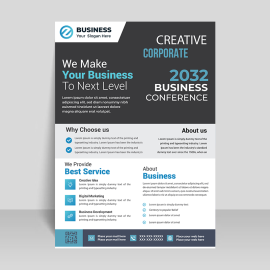 Blue black flyer template for free