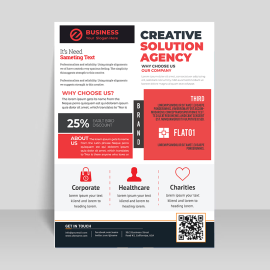 Free vector vertical flyer business template