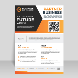 Flyer design vector template