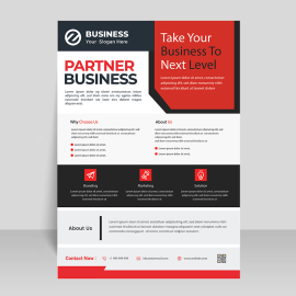 Free vector vertical business flyer template