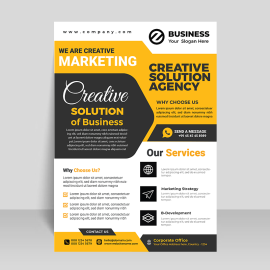 Yellow abstract style vector template