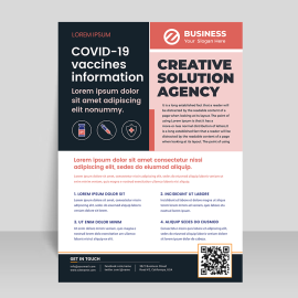 Informational vector flyer template