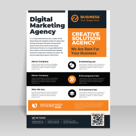 Modern Business flyer template vector