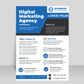 Blue black vector design template