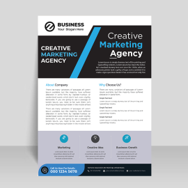 Black professional vector flyer template