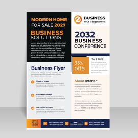 Modern info flyer design