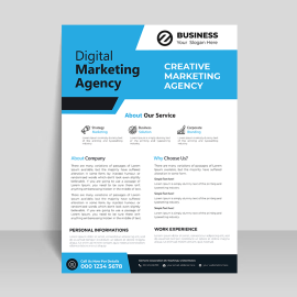 Informational vector flyer template