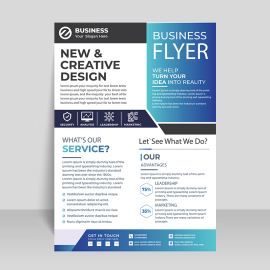 Gradient blue business vector template