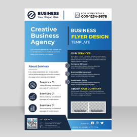 Gradient blue vector business template