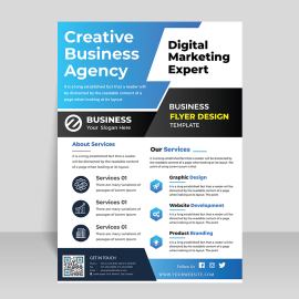 Blue corporate theme vector template