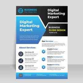 Gradient blue black vector template