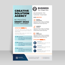 Clean sophisticated vector flyer template