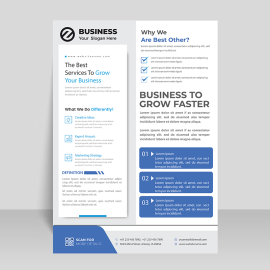 Clean business info vector template