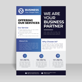 Corporate abstract style flyer template