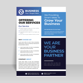 Blue abstract design vector template design