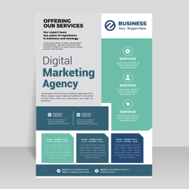 Corporate design vector flyer template