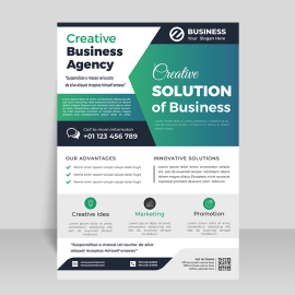 Green blue vector leaflet