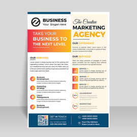 Modern informational leaflet vector