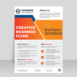 Yellow gradient vector flyer design