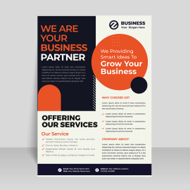 Abstract design flyer template for business