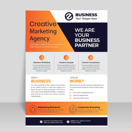 Black professional clean design flyer template