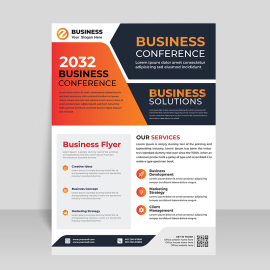Business conference brochure template