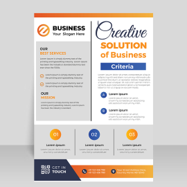 Creative info vector flyer