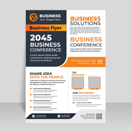 Detailed flyer design template for free